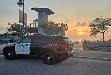 Lambton OPP cruiser in Grand Bend. Photo courtesy of Community Engagement Officer Jeanine Robertson.