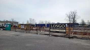Construction of new base buildings for retail stores on Confederation St. - Apr. 7/25 (Blackburn Media photo by Stephanie Chaves)