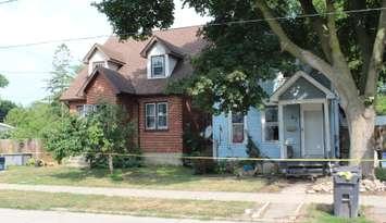 The scene after a fire on Gray Street in Chatham. July 30, 2025. (Photo by Matt Weverink)